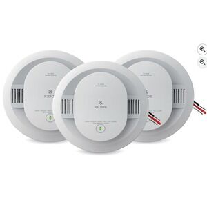 Kidde Hardwired Smoke Alarm 3 Pack 10 Year Battery Backup Interconnected White